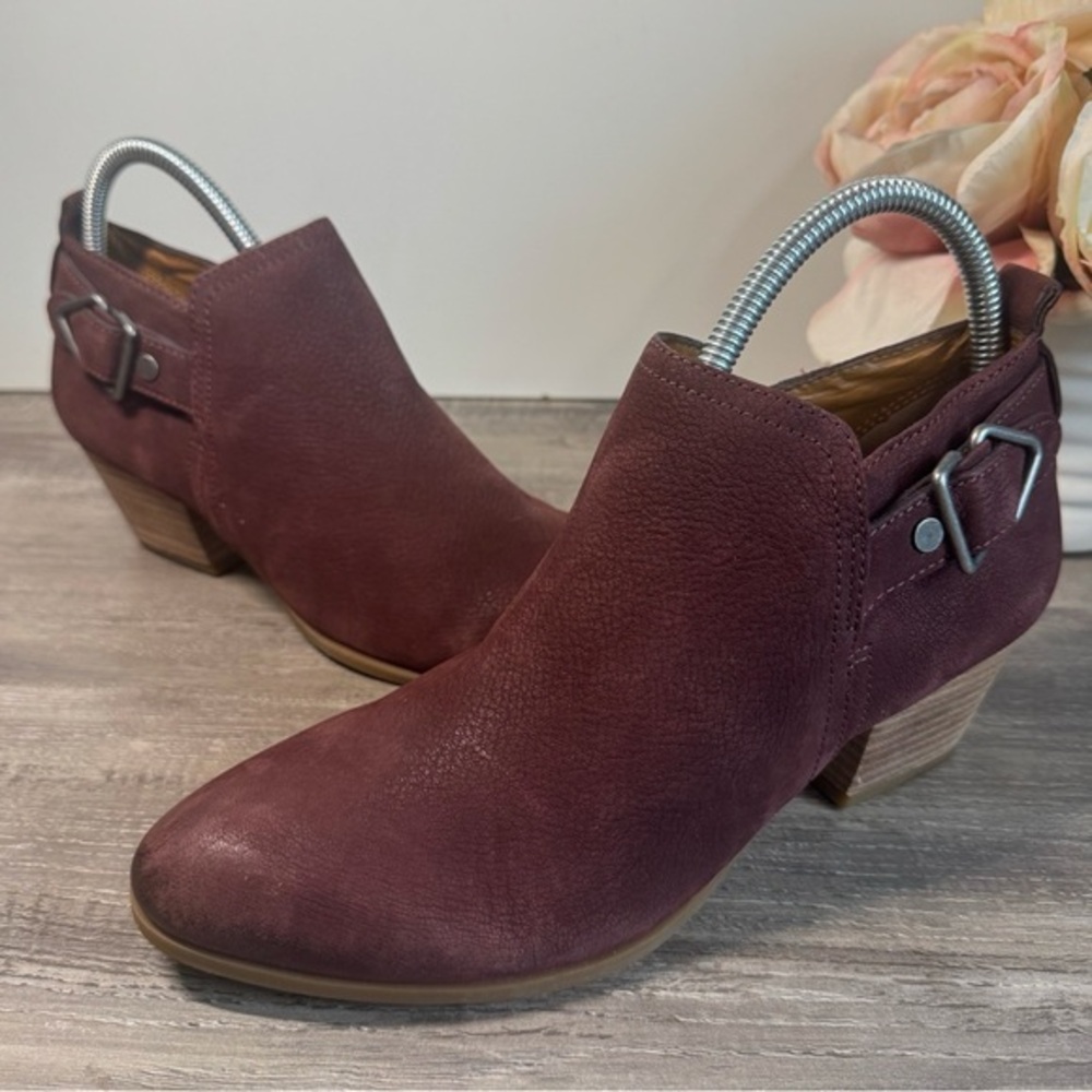 SARTO By Franco Sarto Garfield Western Burgundy Ankle Boots size 8
